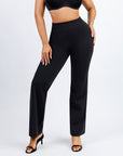 Larisa - High Waist Built-in Shaping Mesh Broek Met Rechte Pijp - Bella Fit™